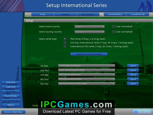 Cricket manager games